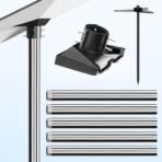 Starlink Gen 3 Pole Mount Kit, 6.6ft Heavy-Duty 1.5” Diameter Pole, 1.5mm Thickened Tube Wall, No-Dig Ground Anchor & Aluminum Pipe Adapter for Yard Outdoor Use