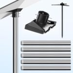 Starlink Gen 3 Pole Mount Kit, 6.6ft Heavy-Duty 1.5” Diameter Pole, 1.5mm Thickened Tube Wall, No-Dig Ground Anchor & Aluminum Pipe Adapter for Yard Outdoor Use