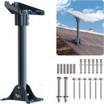 Starlink Gen 3 Mount Adapter, Aluminum Alloy Bracket, 15.7" Heavy-Duty Steel Pivot Pole with Adjustable Base Mount Kit, Compatible with Starlink V3 Standard Dish for Roof Installation