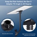 Adjustable Starlink Gen 3 Mount with Extendable Pipe, 30 Inch Starlink Pole Mount, Starlink Pivot Mounting Kit Compatible with Starlink Standard Dish, V3 Kickstand Dishy for Wall/Roof - Image 5