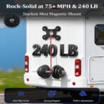 2025 Starlink Mini Car Magnetic Mount, Starlink Mini Magnetic Roof Mount for Truck, Boat, Car Roof, RV Mounting Kit Sleek and Campact Stainless Steel Base - Image 2