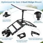 Adjustable Starlink Roof Ridge Mount Kit, Heavy-Duty Gen 3 Roof Mount with Pipe Adapter for Starlink Gen 3 - Image 2