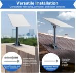 Starlink Gen 3 Mount Adapter, Aluminum Alloy Bracket, 15.7" Heavy-Duty Steel Pivot Pole with Adjustable Base Mount Kit, Compatible with Starlink V3 Standard Dish for Roof Installation - Image 2