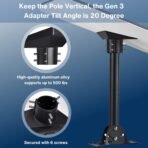 Starlink Mount, Starlink Mounting Kit, Starlink Roof Mount, Starlink Gen 3 Mount, Starlink Mount Gen 3, Starlink Gen 3 Roof Mount, Starlink Pivot Mount, Starlink Standard Mount, V3 Mount Black - Image 2