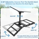 Adjustable Starlink Roof Ridge Mount Kit, Heavy-Duty Gen 3 Roof Mount with Pipe Adapter for Starlink Gen 3 - Image 3
