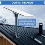 Starlink Gen 3 Mount Adapter, Aluminum Alloy Bracket, 15.7" Heavy-Duty Steel Pivot Pole with Adjustable Base Mount Kit, Compatible with Starlink V3 Standard Dish for Roof Installation - Image 3