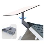 Starlink Gen 3 / V3 Mount, No-Hole Aluminum Alloy Wall & Roof Mount, Short Pole Mounting Kit with Heavy Duty Pipe Adapter