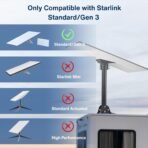 Starlink Mount, Starlink Mounting Kit, Starlink Roof Mount, Starlink Gen 3 Mount, Starlink Mount Gen 3, Starlink Gen 3 Roof Mount, Starlink Pivot Mount, Starlink Standard Mount, V3 Mount Black - Image 3