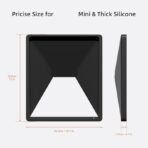 Starlink Mini Case, Mini Protective Cover Liquid Silicone Case for Starlink Satellite Dish, Accessories for Starlink Portable Protective Cover Shell with Black Sticker - Image 4