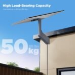 Starlink Gen 3 / V3 Mount, No-Hole Aluminum Alloy Wall & Roof Mount, Short Pole Mounting Kit with Heavy Duty Pipe Adapter - Image 2