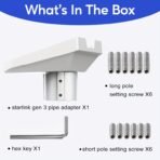 Pipe Adapter for Starlink Gen 3,V3 Pole Mounting Kit,Fit for Starlink Standard Dish, V3 Kickstand Dishy,Compatible with 1.25-2.1 inch Pipe - Image 2