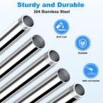 Starlink Gen 3 Pole Mount, 304 Stainless Steel Ground Mounting Kit with 5 Poles, No Dig Ground Anchor & Aluminum Pipe Adapter, Heavy-Duty Yard Lawn Ground Mount - Image 4