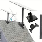 Starlink Gen 3 Roof Mount | Metal Alloy Kit with Pipe Adapter & Angle Adjustable - Image 2